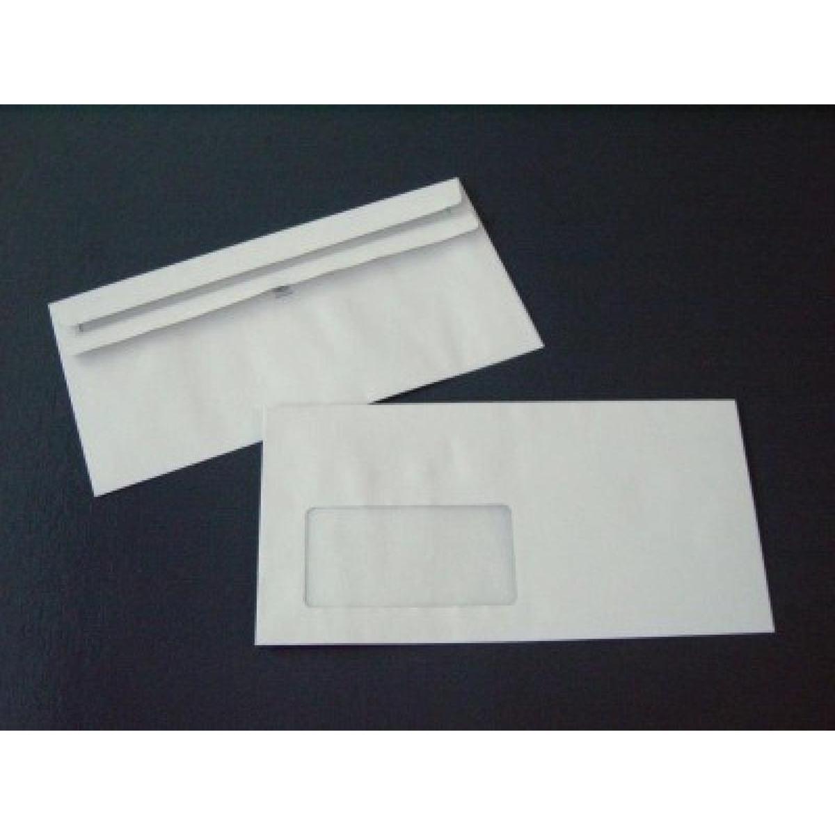 Thumbnail - Blanke, Briefumschlag, Briefumschläge DINlang 75g/qm selbstklebend Fenster VE=1000 Stück grau (110 x 220 mm, 1000 x)