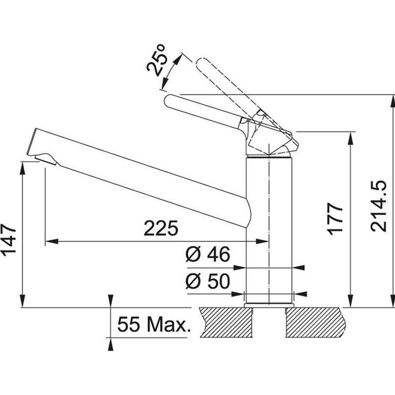 Thumbnail - Franke, Küchenarmatur, Tap Orbit Swivel Top Hp Stone Grey