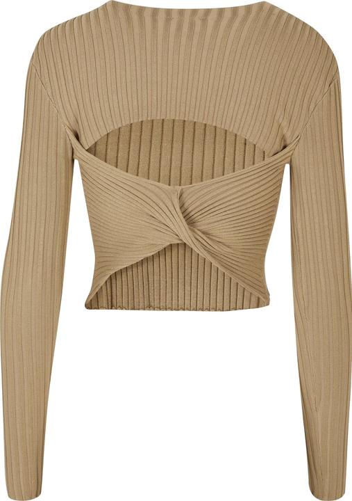 Produktbild Urban Classics Ladies Short Rib Knit Twisted Back Sweater - 21165 (XL)