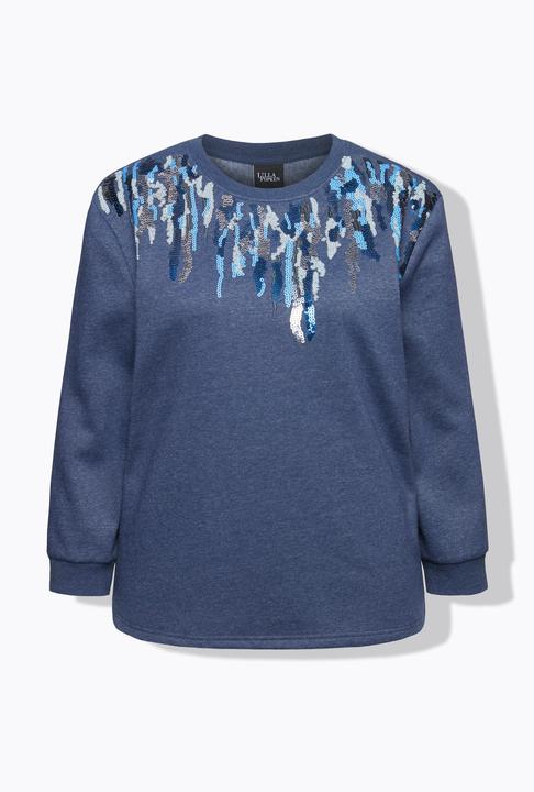 Image du produit Ulla Popken Pull à paillettes, col rond et manches longues (56)