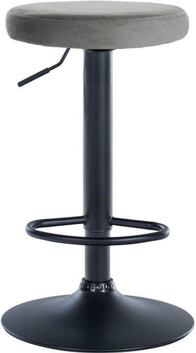 Produktbild Swisshandel24 2er Set Barhocker Ponte Samt schwarz, grau