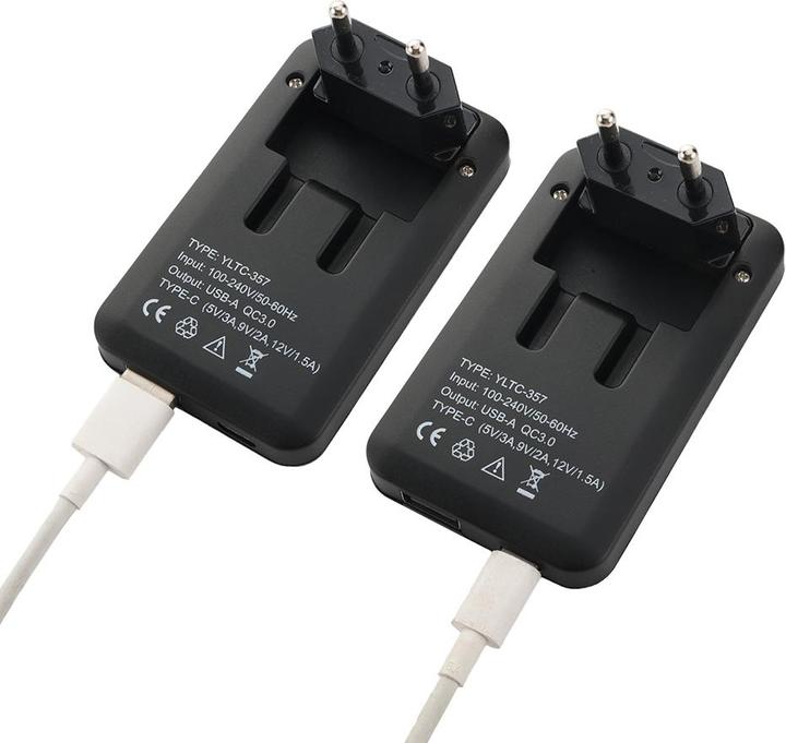 Produktbild Offgridtec 2 Stk. USB-Ladegerät Extra Flaches Netzteil Dual Port USB-A USB-C Weiss 20W (20 W)