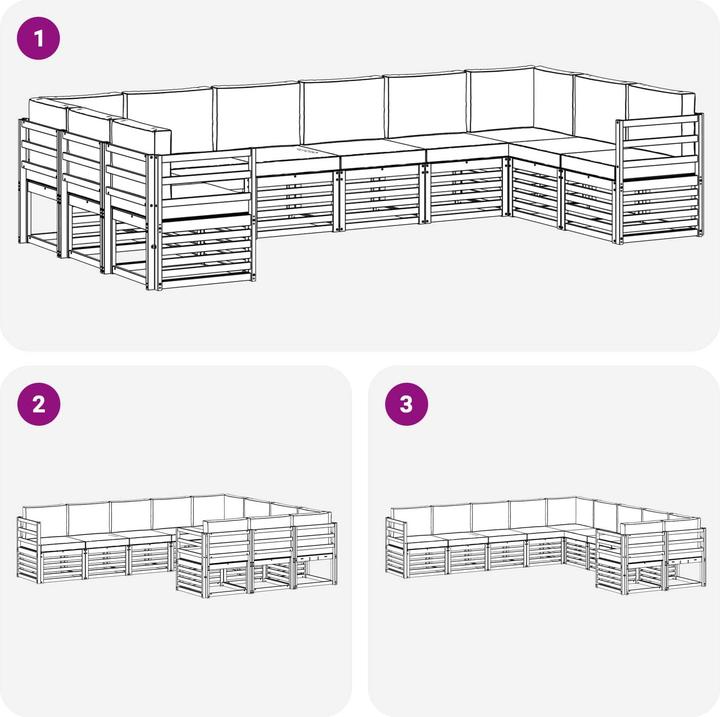 Produktbild vidaXL Outdoor-Sofa