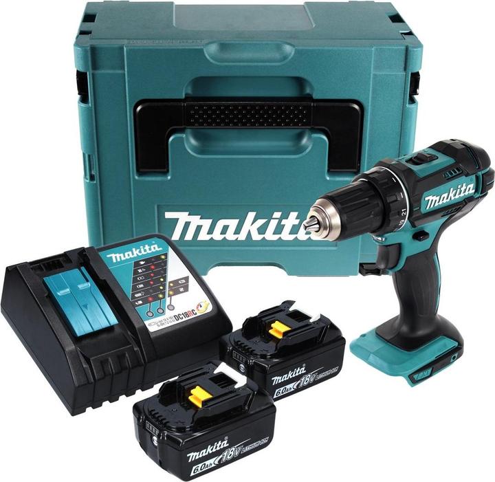 Produktbild Makita DDF 482 RGJ Akku Bohrschrauber 18 V 62 Nm + 2x Akku 6,0 Ah + Ladegerät + Makpac