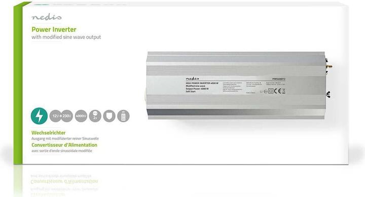 Actual product image Nedis Power Inverter modified sine waves| Input voltage 12 VDC|