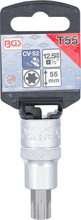 Actual product image BGS Bit Socket 12.5 mm (1/2") Drive T-Star (for Torx) T55