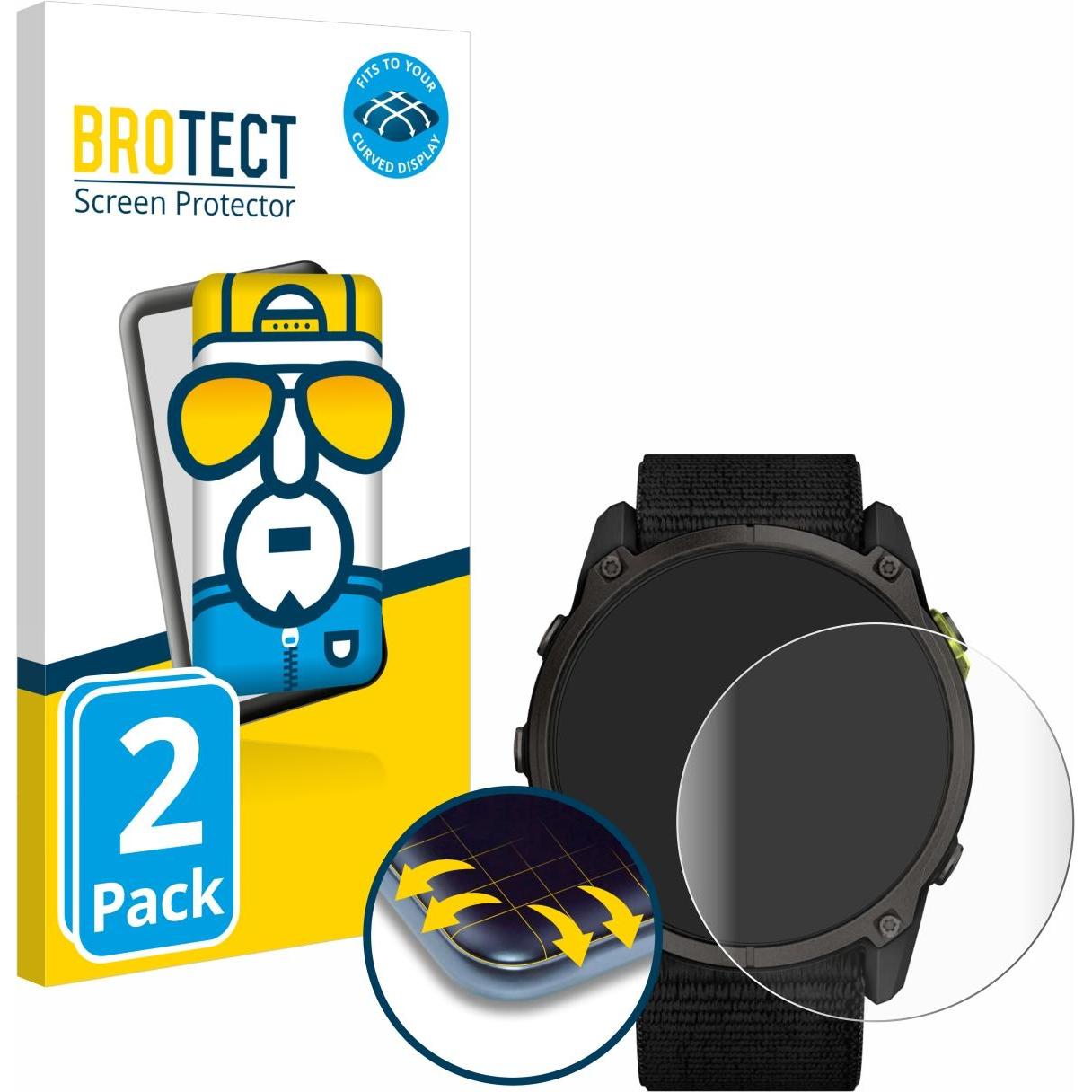 BROTECT Fullscreen Schutzfolie Displayschutz Folie Klar Transparent, Smartwatch Schutzfolie, Transparent