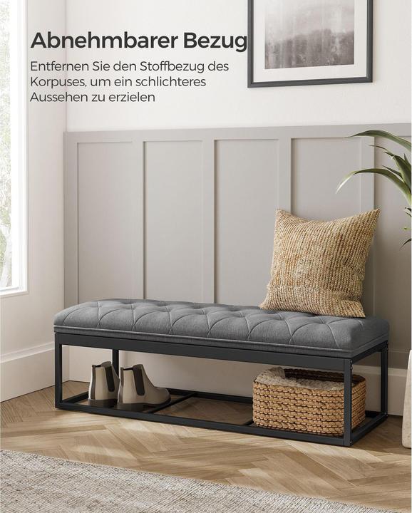 Produktbild Songmics Sitztruhe Ottomane mit Stauraum 110 x 40 cm (110 cm)