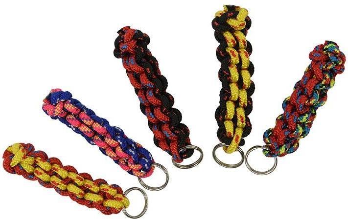 Actual product image ProPlus Key ring with ring, short (neon) and strongly braided, assorted