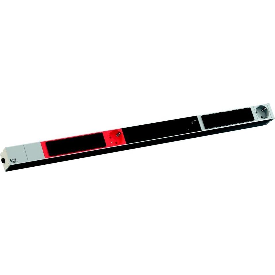 Thumbnail - Bachmann IT PDU ALU 1HE 18x C13 3x Schutzkontakt CEE 3x 16A rot, USV Zubehör