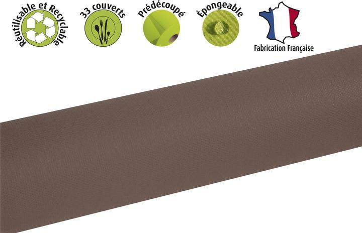 Actual product image Exacompta Tablecloth Rolls Spu nbond L120x10m Choc (120 x 120 cm)