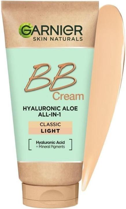 Actual product image Garnier Hyaluronic Aloe All-In-1 BB Cream nawilżający krem BB do każdego typu skóry Jasny 50ml (Jasny, 50 ml)