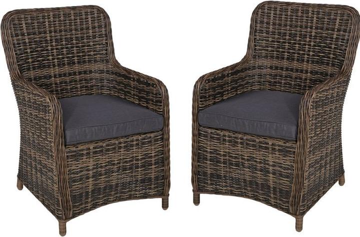 Garden Pleasure 2 tuinstoelen Bordeaux bruin