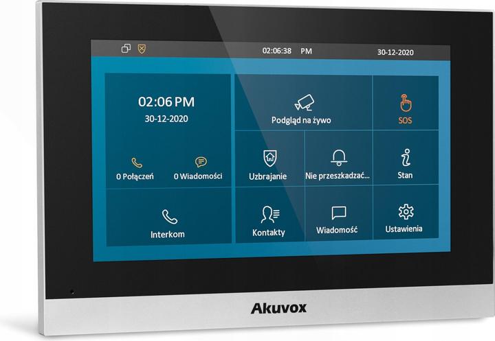Akuvox Indoor station C313W with logo, touch screen, POE, silver (Bluetooth, Wi-Fi)