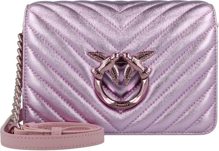 Pinko love click mini metall wendentbags damen - lila - maat onesize