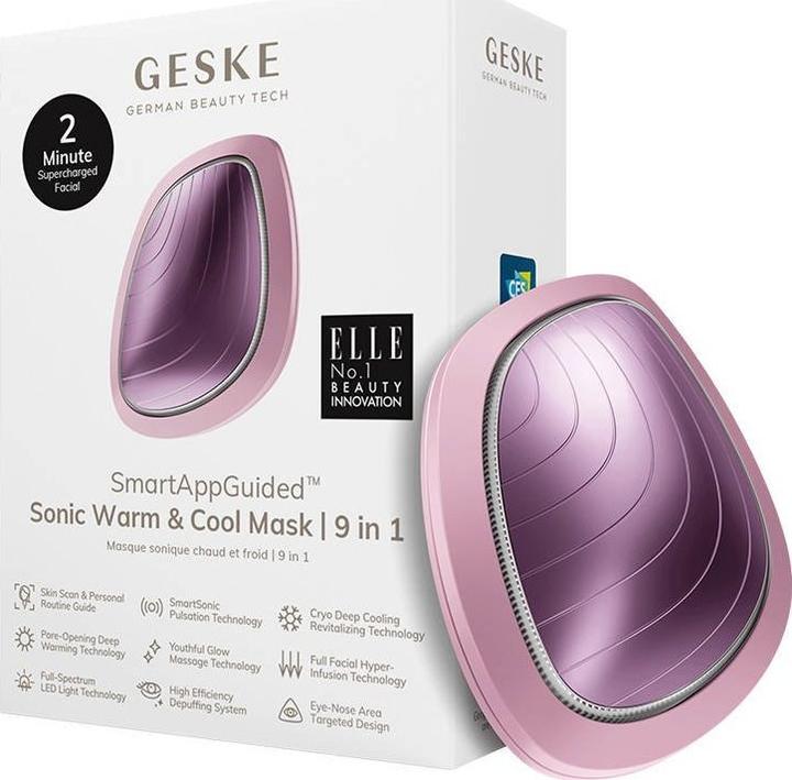 Konjac Sponge Maschera Soniczny con cool & warm 9w1 Geske z Aplikacją (różowy)