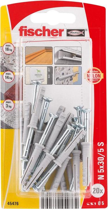 Produktbild Fischer Nageldübel N 5x30/10 S K (20 Stk.)
