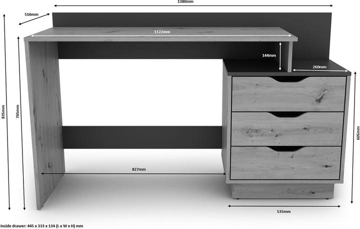 Produktbild ByLiving Belfast (138 x 51.50 x 83.50 cm)