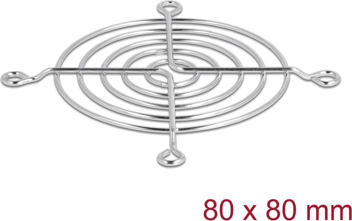 Immagine prodotto Delock Lüftergitter 80 x 80 mm silber