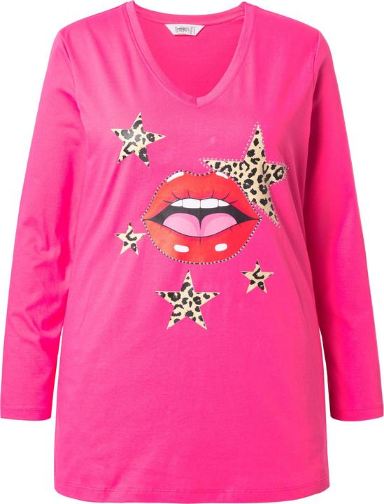 Immagine prodotto Angel of Style T-shirt dal taglio comodo con fantasia con baci e maniche lunghe (48)