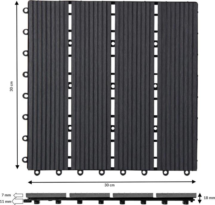Immagine prodotto Casaria Piastrelle WPC (44 x, 30 x 30 x 2 cm)
