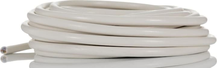 Produktbild Rs Pro Netzkabel, 3-adrig Typ Netzleitung Weiss x 3 x 1 mm2 10 A, 10m, 300/500 V, PVC (0.16 m)
