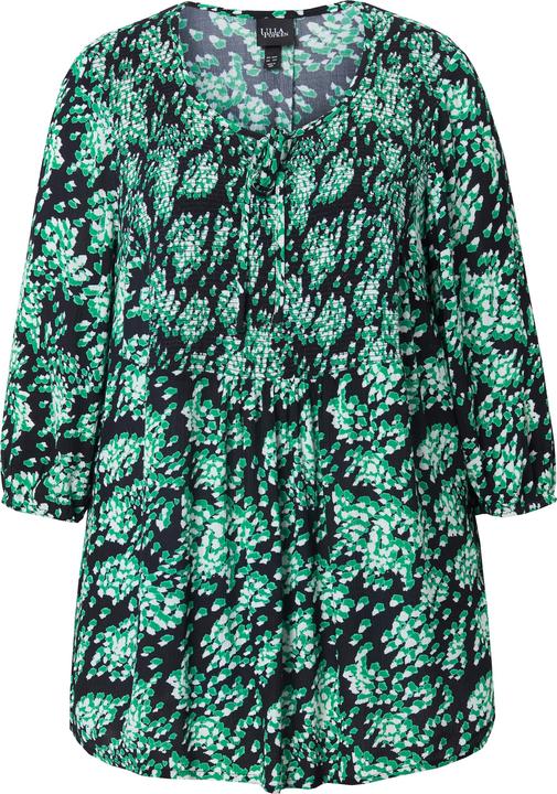 Produktbild Ulla Popken Smokbluse, Allover-Druck, A-Linie, Rundhals (50, 52)