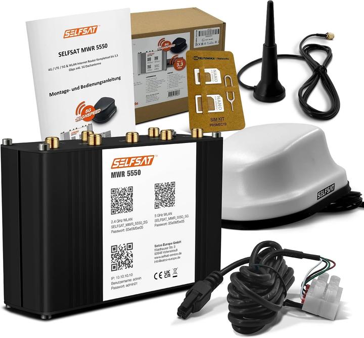 Produktbild Selfsat Internetrouter mit 5G-Dachantenne für Camping und Caravan