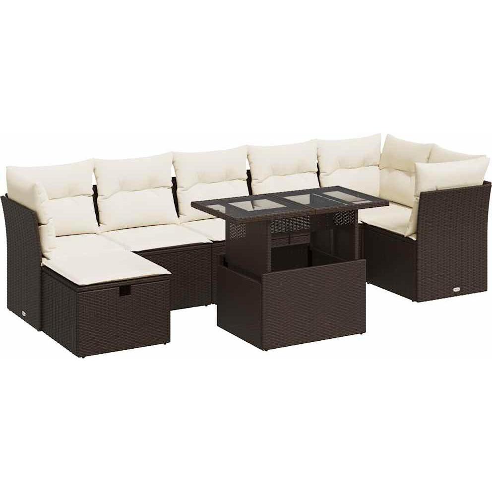 VidaXL, Gartenlounge, 10-tlg. Garten-Lounge-Set mit Kissen