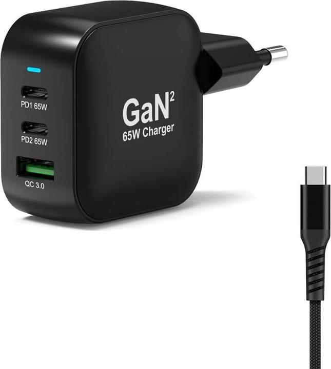 Image du produit Port Designs Port WALL GaN2 CHARGER USB-C & USB-A 65W (65 W, 3 ports)