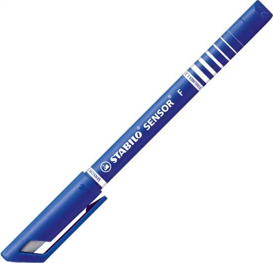 Produktbild STABILO SENSOR F Finliner mit gefederter Spitzer (Blau, 1 x)