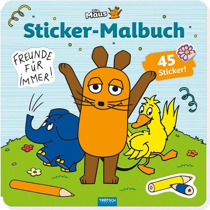 Produktbild Trtsch Die Maus Stickermalbuch Malbuch mit Stickern