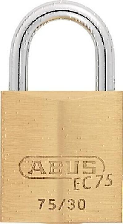 Abus Cylinder padlock 75/30 gl.-7341 Lock body width 30 mm Brass keyed alike