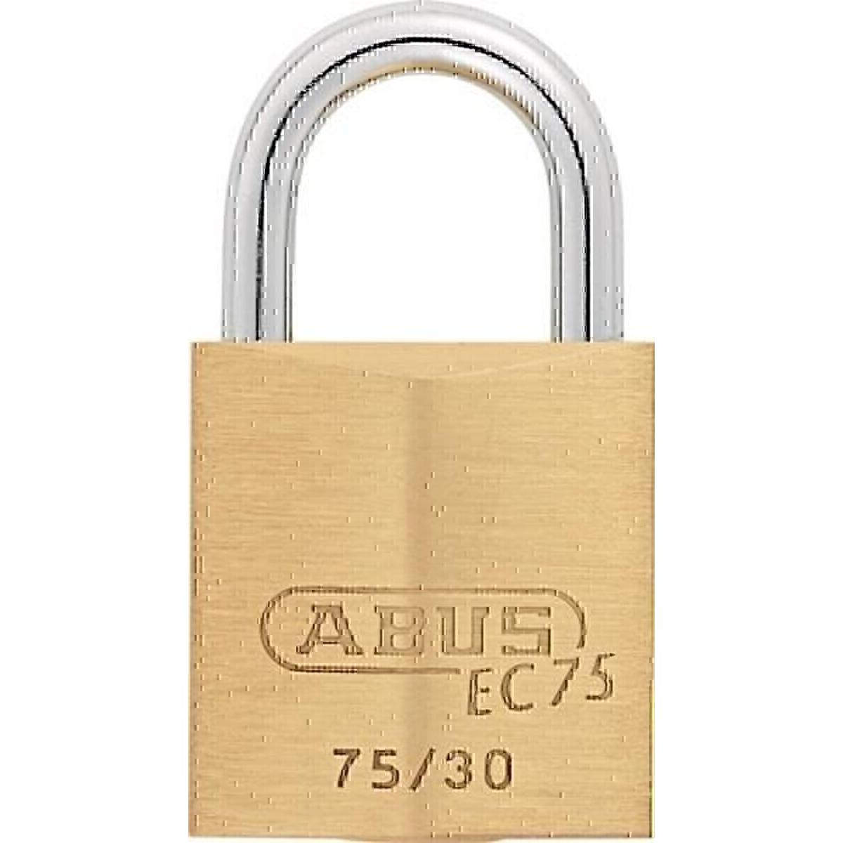 Abus, Vorhängeschloss, Zylindervorhangschloss 75/30 gl.-7341 Schlosskörperbreite 30 mm Messing gleichschliessend