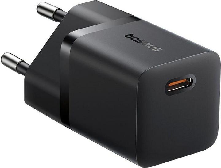 Actual product image Baseus Fast Charger GaN5 mini 1C, 25W + cable (black) (25 W, 1 portion)