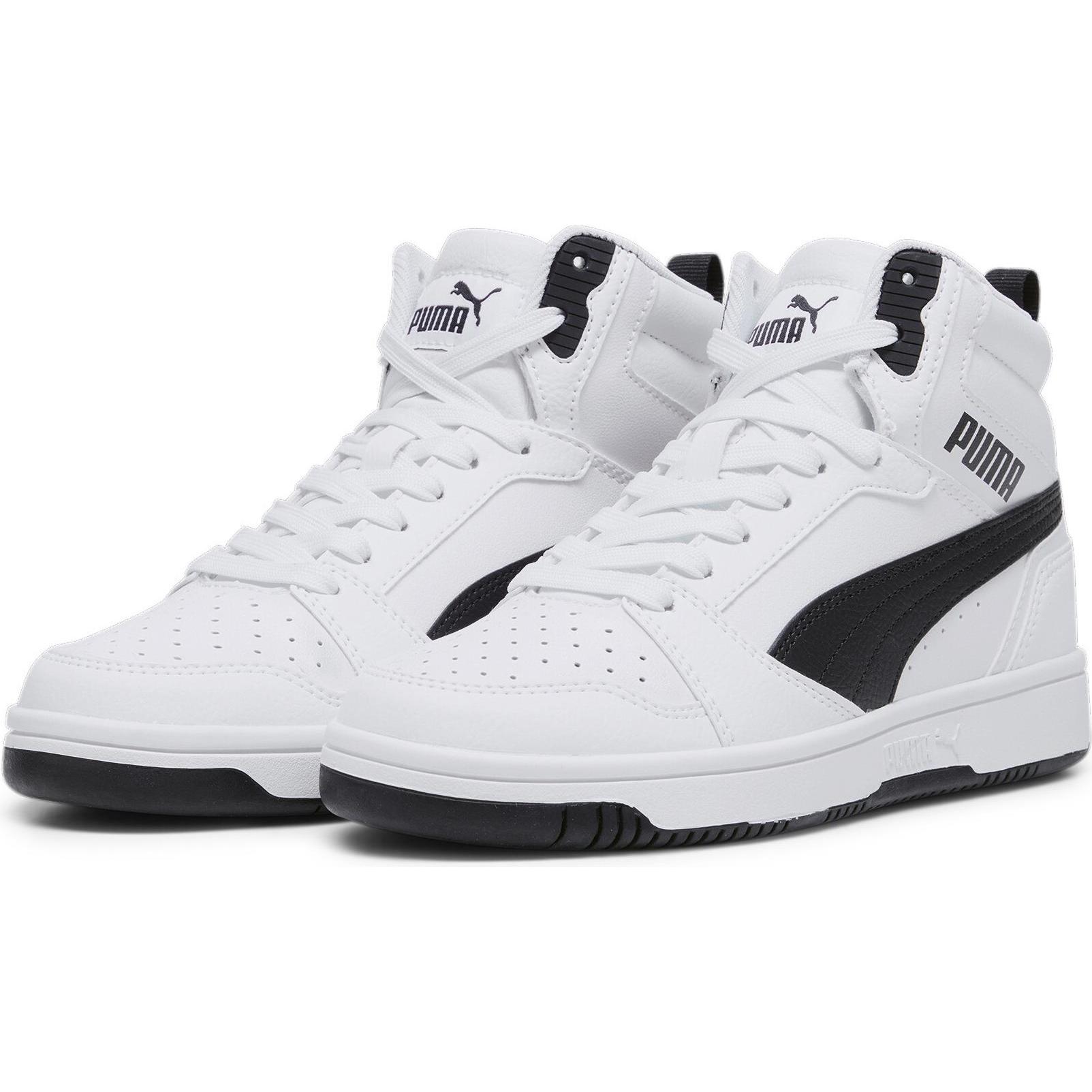 Puma, Unisex, Sneaker, Rebound V6 Mid Jr, Weiss, (37)