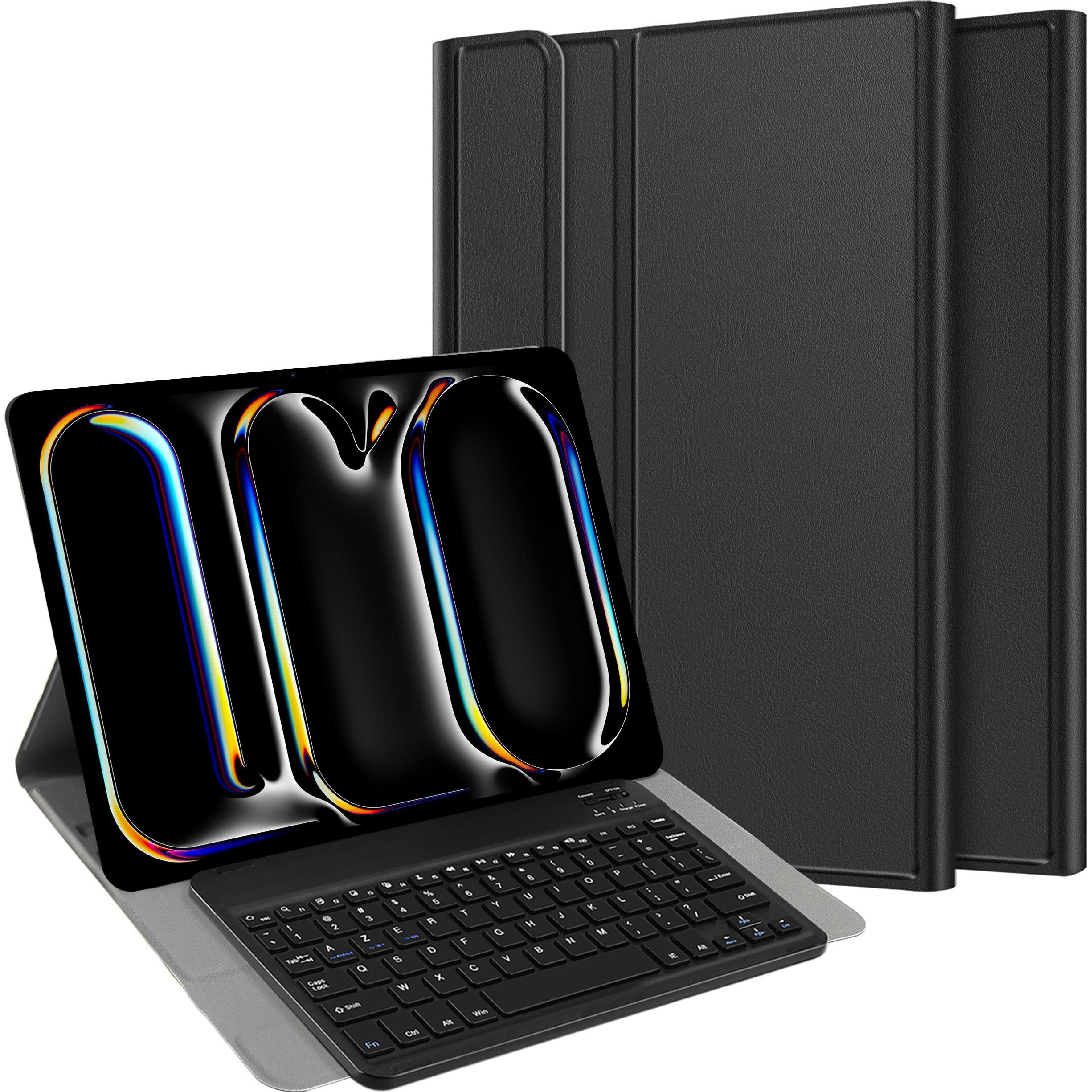Thumbnail - Cazy Azerty Tastatur Hülle mit magnetisch Abnehmbarer Tastatur, Tablet Tastatur, Schwarz