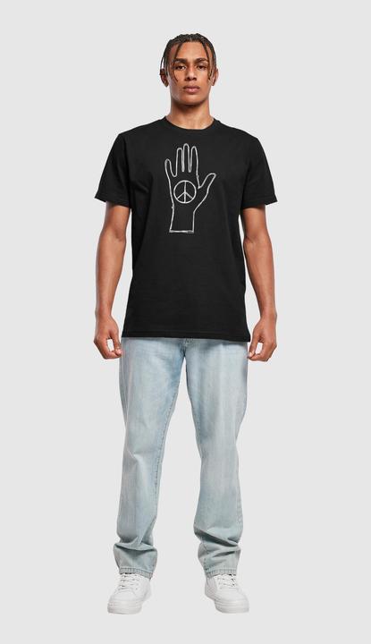 Produktbild Merchcode Peace - Scribble Hand Black T-Shirt Round Neck - 161075 (L)
