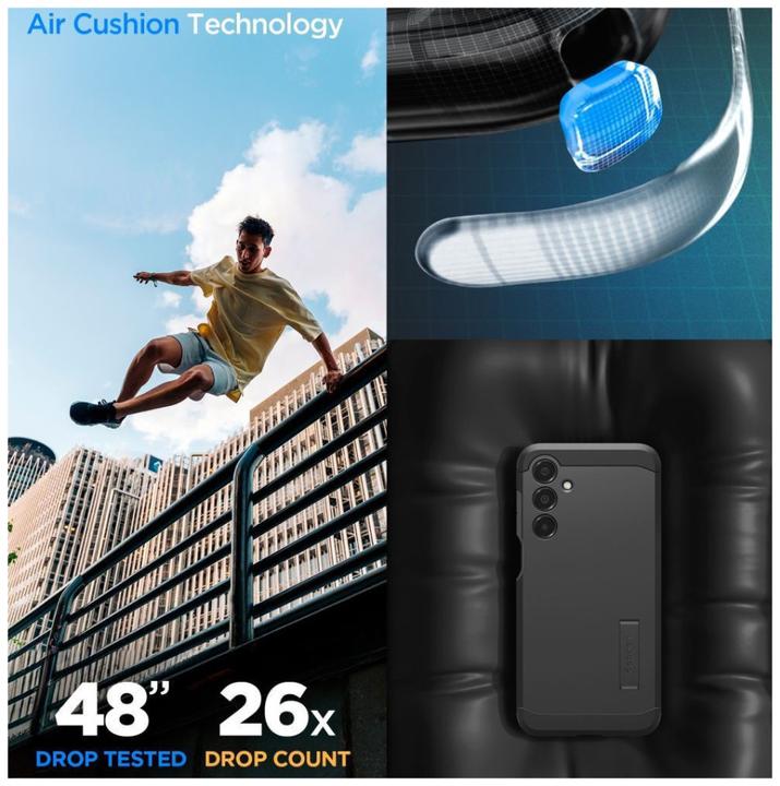 Actual product image Spigen Tough Armor Sam A16 4G/5G czarny/black ACS08889 (Samsung Galaxy A16)