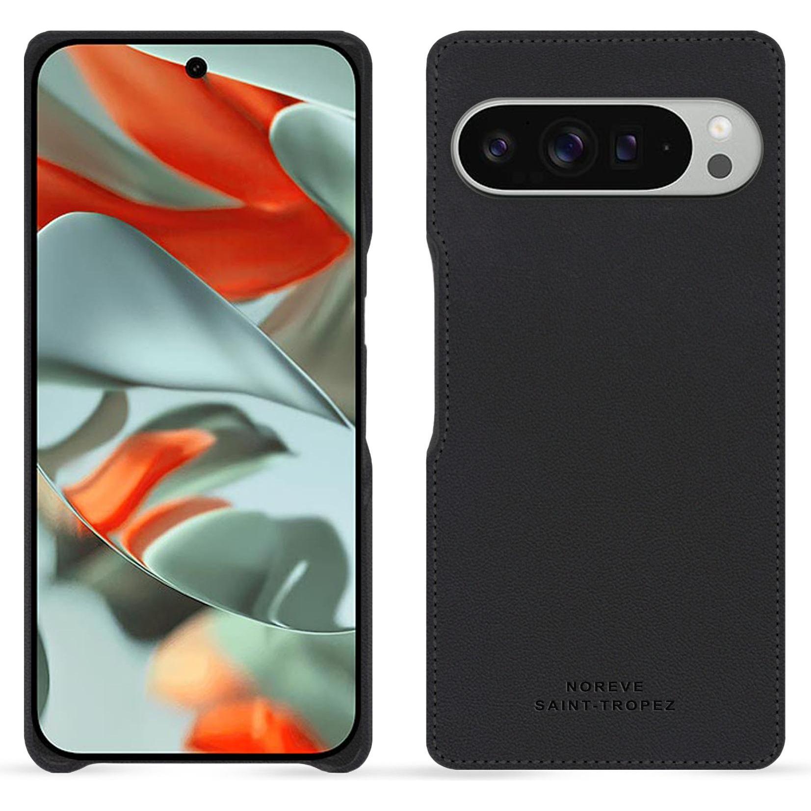 Noreve Lederschutzhülle (Google Pixel 9 Pro XL), Smartphone Hülle, Schwarz