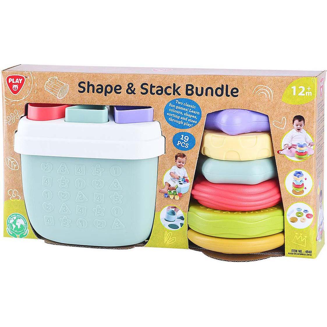 Play Biobased Formsortier- und Stapelspielzeug, 19-tlg. (57290707)