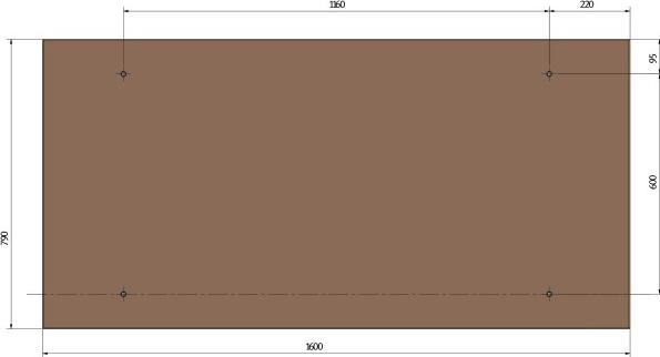 Actual product image Unicraft Stürmer - Arbeitsplatte Buche-Multiplex 1250 x 800 mm (Wood)