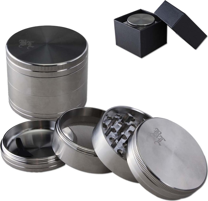 Immagine prodotto Black Leaf Smerigliatrice in acciaio inox 4 parti