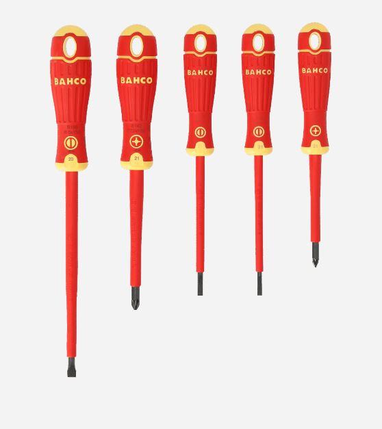 Produktbild Bahco 5pcs Insulated Scd Set Slot/Pz (Pozidriv-Kreuzschlitz (PZ))