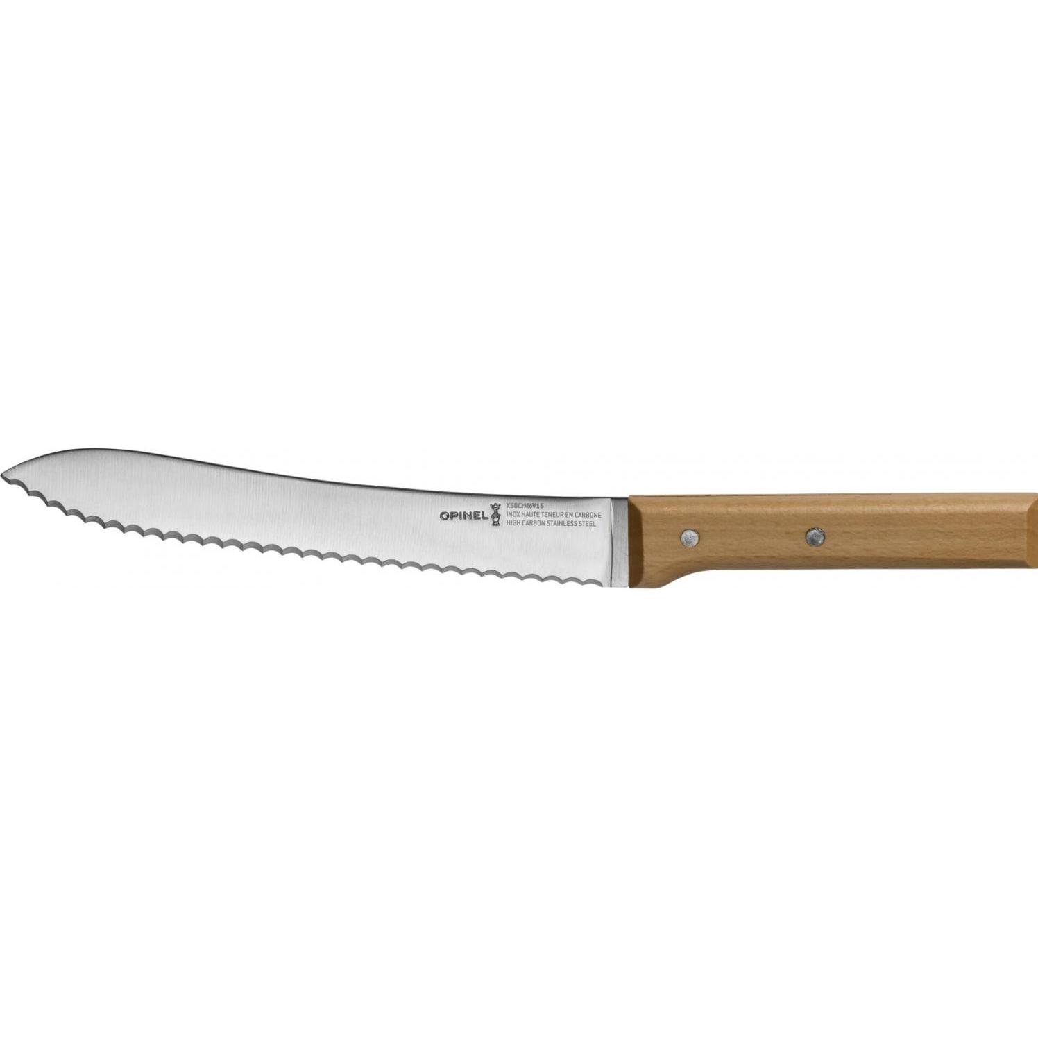 Opinel Brotmesser, Küchenmesser, Braun, Grau