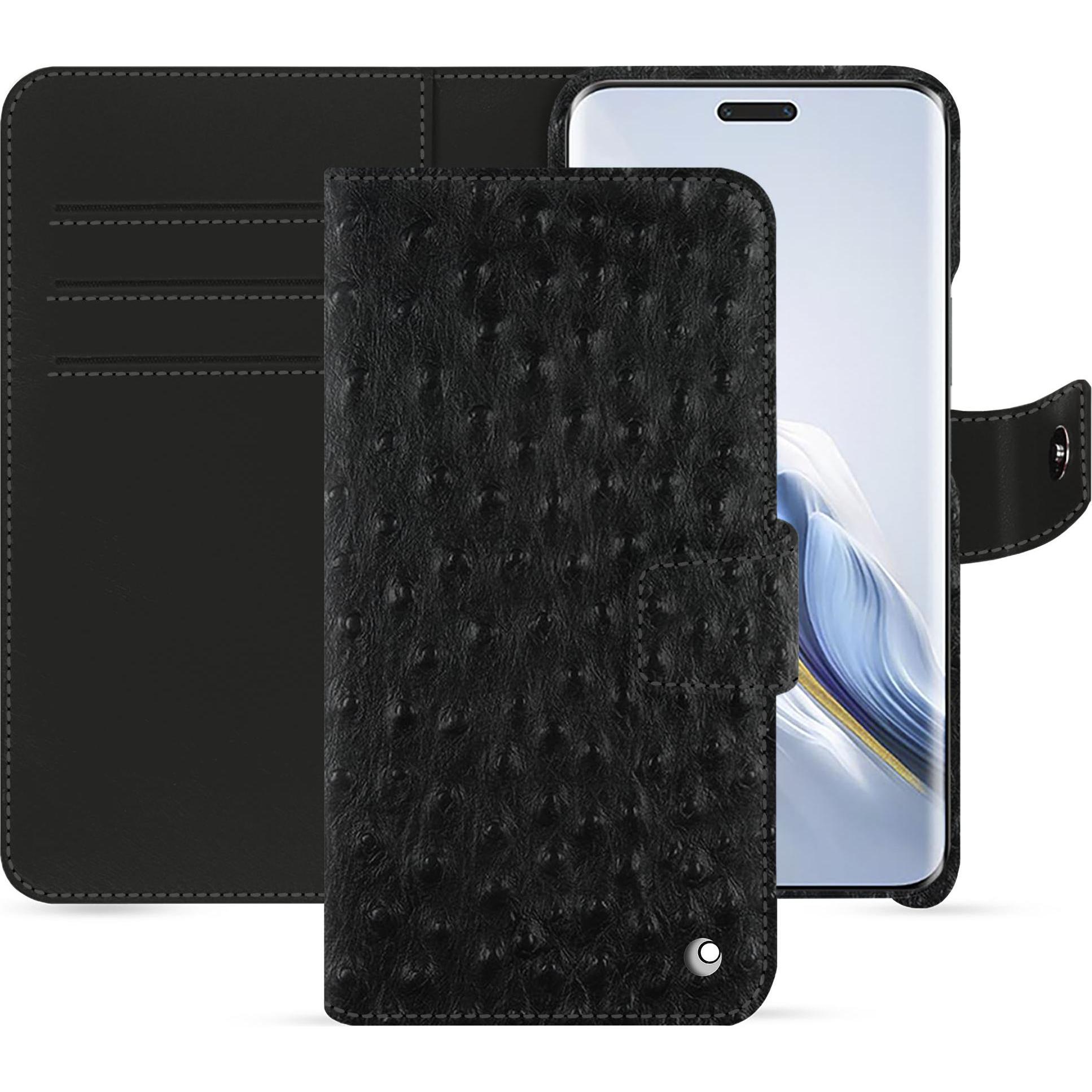 Noreve Lederschutzhülle Honor Magic6 Pro (Honor Magic6 Pro), Smartphone Hülle, Schwarz