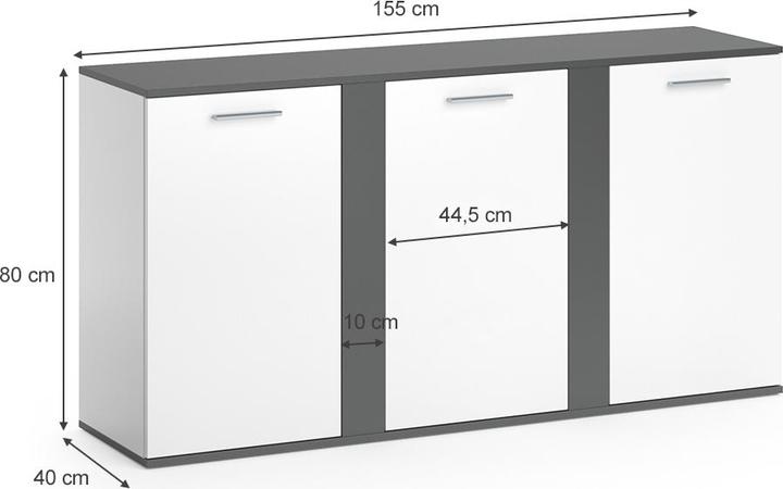 Image du produit Vicco Novelli avec portes (155 x 40 x 80 cm)