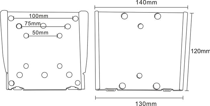 Immagine prodotto InLine Supporto a parete per schermi piatti (Muro, 30 kg, 13" - 27")