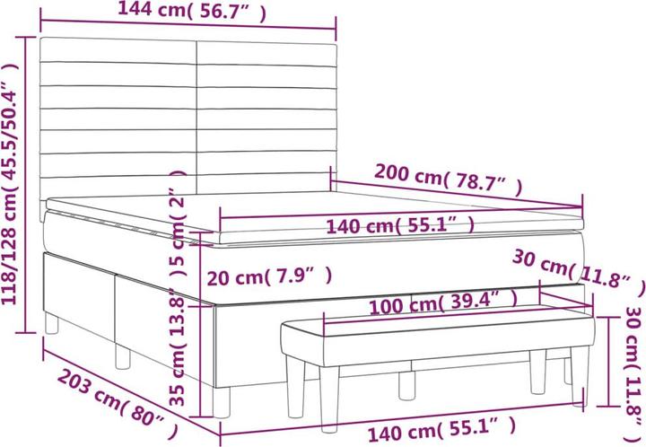 Produktbild vidaXL Callen (140 x 200 cm)