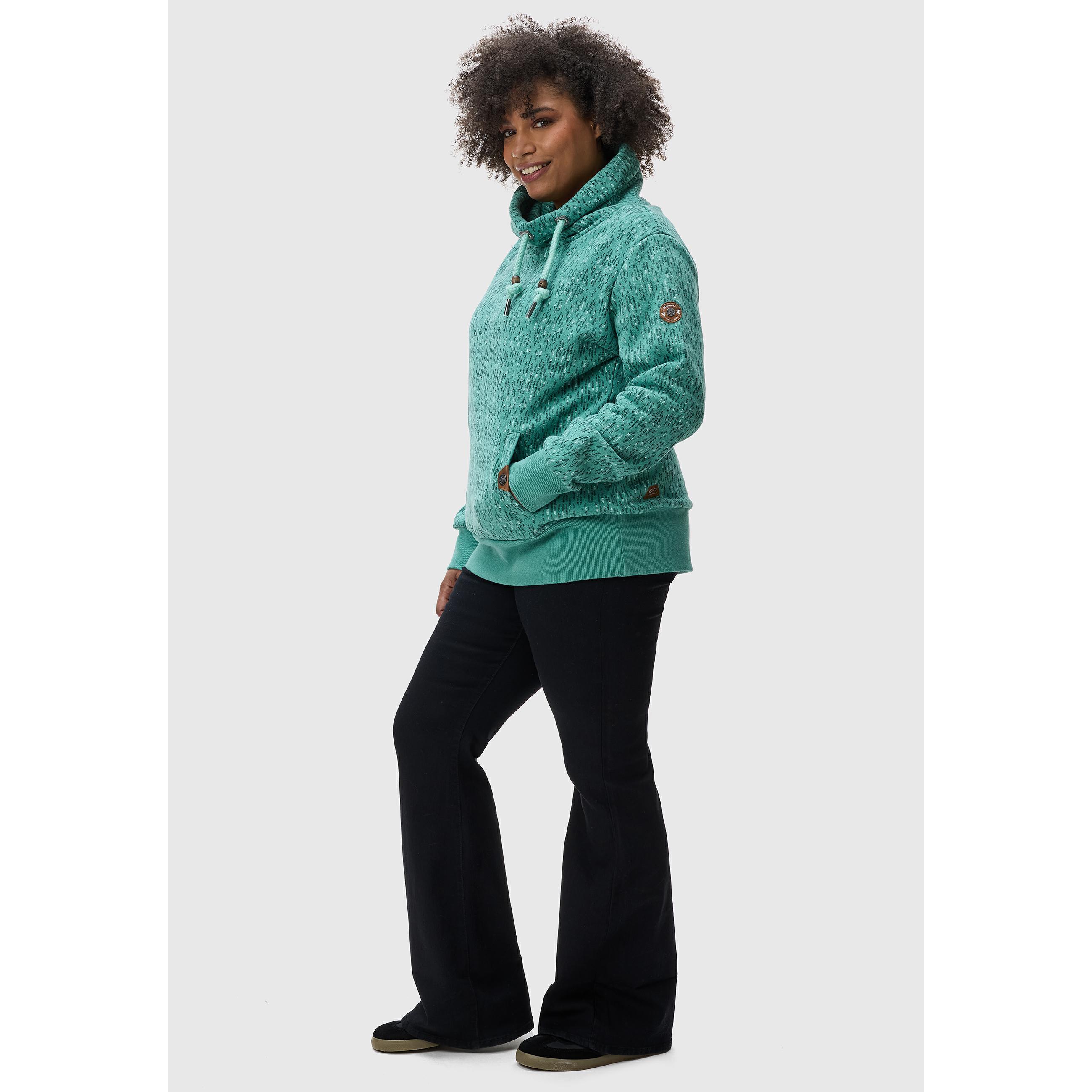 Thumbnail - Ragwear, Damen, Pullover, Rylie Print Plus, Grün, (50)